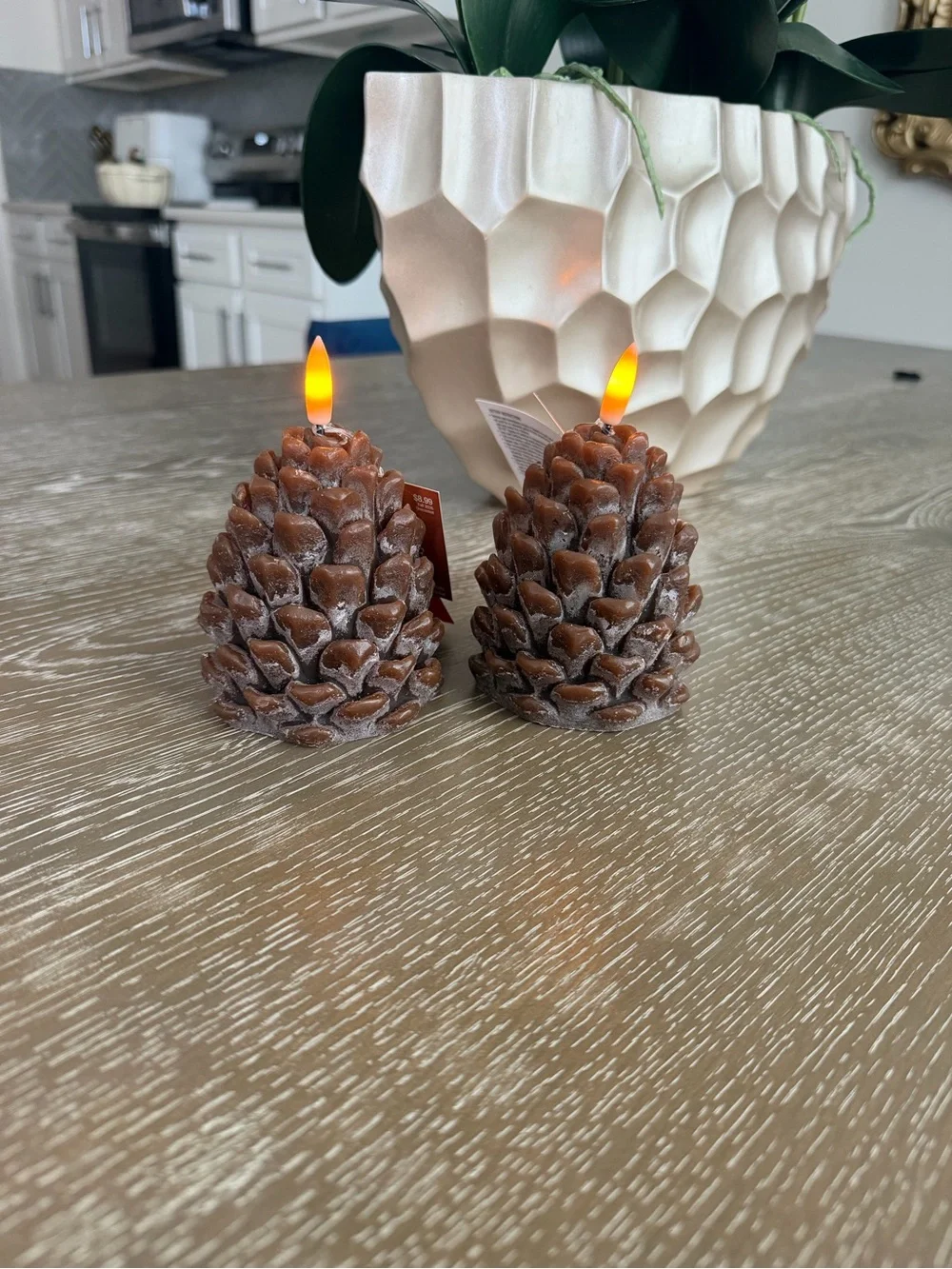 2026 Hobby Lobby VIRAL Pinecone Decorative LED Candles (Set of 2- Home Accents